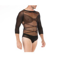 WN190021 Mens Long Sleeve Appealing Jumpsuit Tank Top Underwear See Through Sexy Lingerie Transparent Bodysuit for Male